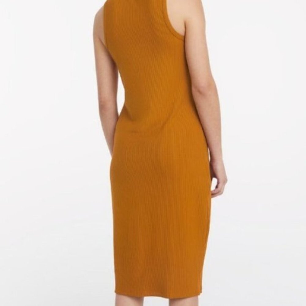 New Reitmans Fitted Sleeveless Ribbed Bodycon Midi Almond Dress Size XL - Picture 9 of 14